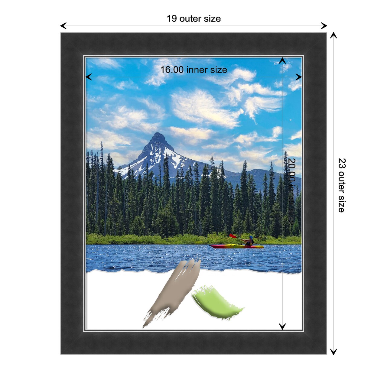 Corvino Black Narrow Wood Picture Frame, Photo Frame, Art Frame